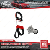 Gates Alternator Micro-V Ribbed Belt Kit for Lexus UX 200 MZAA10 2.0L 2018-On