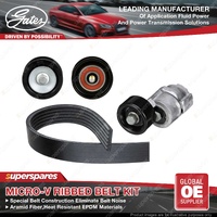 Gates Alt Micro-V Ribbed Belt Kit for Kia Sorento UM XM Sportage SL Optima TF