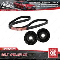 Gates Belt & Pulley Kit for Holden Rodeo TF RWD Petrol 3.2L 140kW 6VD1 98-03