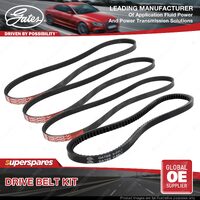 Gates A/C & Alternator & P/S Drive Belt Kit for Nissan Skyline R31 3.0L 117kW
