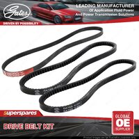 Gates A/C & Alt & P/S Drive Belt Kit for Suzuki Swift AA51 SA413 1.3L 50kW
