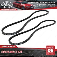 Gates P/S & A/C Drive Belt Kit for Holden Rodeo RA 3.0L 4JH1 96KW Diesel
