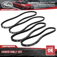 Gates A/C & Alternator & P/S Drive Belt Kit for Holden Rodeo TF 3.0L 4JH1-TC