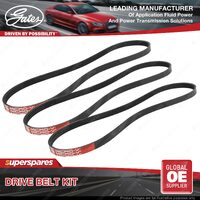 Gates A/C & Alt & Guide Pulley Drive Belt Kit for Holden Commodore Calais VE