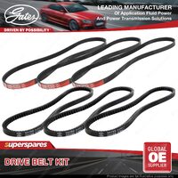 Gates A/C & Alt & P/S Drive Belt Kit for Ford Laser KE 1.6L 54kW 03/87-12/94