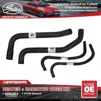 Gates Heater + Radiator Hose Kit for Mazda 323 Astina Protege BJ10 Familia BJ14