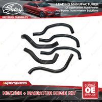 Gates Heater + Radiator Hose Kit for Holden Commodore Calais Crewman 3.8L Pack 6