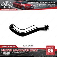 Gates Radiator Curved Hose Length 225mm for Renault 12 R1170 1.3L 1969-1980