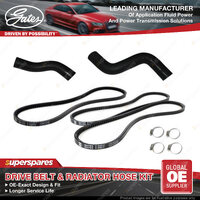 Gates Drive Belt & Radiator Hose Kit for Toyota Landcruiser Prado KZJ90 KZJ95