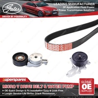 Gates Alt Micro-V Drive Belt Kit + Water Pump for Lexus RX 270 AGL10 2.7L 08-15