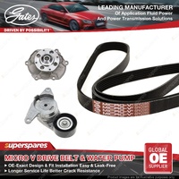 Gates Alt Drive Belt Kit + Water Pump for Holden Commodore Calais VF Caprice