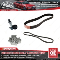 Gates Alt Drive Belt Kit + Water Pump for Mazda CX-5 KE KF 3 BL BM BN BP CX-3