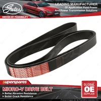 Gates Alternator Micro-V Drive Belt for Lexus LX 450d VDJ201 4.5L 200KW 15-On