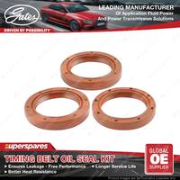 Gates Timing Belt Oil Seal Kit for Mitsubishi Colt RG 4G15T 1.5L 72 110 113KW