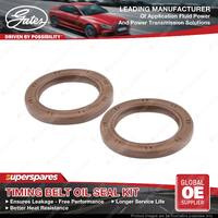Gates Timing Belt Oil Seal Kit for Toyota Blizzard Hiace LH20-30 Hilux LN56 2.2L
