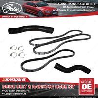 Gates Drive Belt & Radiator Hose Kit for Toyota Landcruiser HZJ80 4.2 99KW 90-98