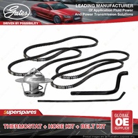 Gates Thermostat + Heater Hose Drive Belt Kit for Holden Commodore VK 3.3L 86KW