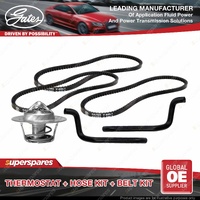 Gates Thermostat + Heater Hose + Drive Belt Kit for HSV Commodore VL VN 5.0L