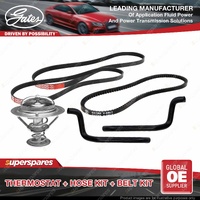 Gates Thermostat Heater Hose Drive Belt for Mitsubishi Pajero NJ NK MKII 3.5L