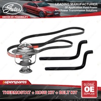 Gates Thermostat Heater Hose Belt Kit for Mitsubishi Lancer MKV 1.5L with A/C