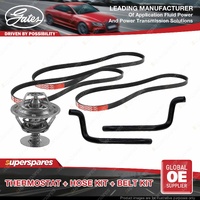 Gates Thermostat Heater Hose Drive Belt Kit for Toyota Corolla AE111 1.6L 97-00