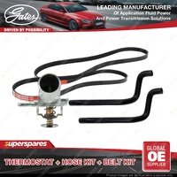 Gates Thermostat Heater Hose Drive Belt for Holden Commodore VX VY 5.7L LS1