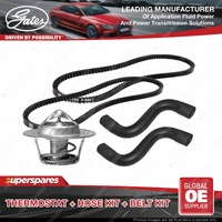 Gates Thermostat + Radiator Hose + Drive Belt Kit for Ford Falcon XE 3.3L 82-84