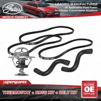 Gates Thermostat + Radiator Hose Drive Belt Kit for Nissan Navara D21 2.7L 58KW