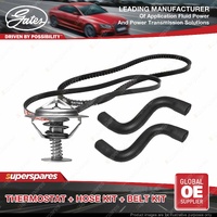 Gates Thermostat + Radiator Hose Drive Belt for Mitsubishi Triton MN 2.5L 100KW