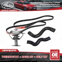 Gates Thermostat Radiator Hose Drive Belt Kit for Nissan Navara D40M 2.5L 06-On