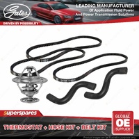 Gates Thermostat Radiator Hose Drive Belt for Mitsubishi Triton MH MJ 2.5L 90-92