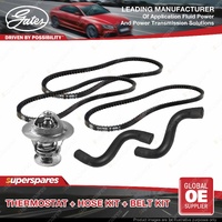 Gates Thermostat + Radiator Hose + Drive Belt Kit for Toyota Hilux LN56 2.4L