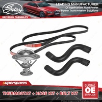 Gates Thermostat Radiator Hose Belt Kit for Nissan Pathfinder R51M 2.5L 128KW
