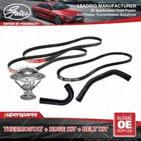 Gates Thermostat Radiator Hose Belt Kit for Mitsubishi Challenger PA 3.0L 97-98
