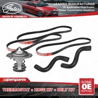 Gates Thermostat + Radiator Hose + Drive Belt for Hyundai Elantra XD 1.8L 00-01