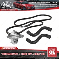 Gates Thermostat + Radiator Hose Drive Belt for Toyota Corolla KE70 1.3L 48KW
