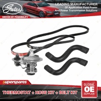 Gates Thermostat Radiator Hose Belt Kit for Mazda 323F BG1 1.8L 76KW 88 Deg