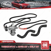 Gates Thermostat + Radiator Hose + Drive Belt Kit for Kia Sportage FM 2.0L 96-04