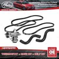 Gates Thermostat Radiator Hose Belt Kit for Mazda B2600 UN1 UN8 B-Serie UF 2.6L