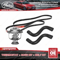 Gates Thermostat Radiator Hose Drive Belt Kit for Toyota Camry MCV20 3.0L 140KW
