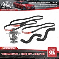 Gates Thermostat Radiator Hose Belt Kit for Toyota Hilux Surf RZN180 2.7L 110KW