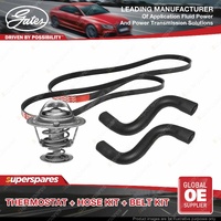 Gates Thermostat Radiator Hose Drive Belt Kit for Nissan Pulsar N15 1.5L 1.6L