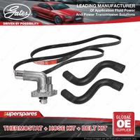 Gates Thermostat + Radiator Hose Drive Belt Kit for Nissan Teana J31 3.5L 03-05
