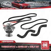 Gates Thermostat Radiator Hose Drive Belt Kit for Toyota Corolla AE82 1.6L 83-89