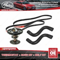 Gates Thermostat + Radiator Hose Drive Belt Kit for Holden Caprice Statesman WM