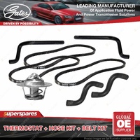 Gates Thermostat Radiator Heater Hose Drive Belt for Holden Commodore VL 5.0L