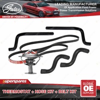 Gates Thermostat Radiator Heater Hose Drive Belt Kit for Nissan Navara D40 08-09
