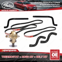 Gates Thermostat Radiator Heater Hose Drive Belt Kit for Honda CR-V RD1 RD3 2.0L