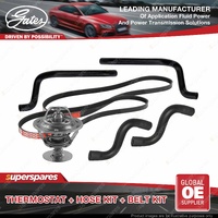 Gates Thermostat Radiator Heater Hose Belt Kit for Toyota Camry SXV20W with A/C