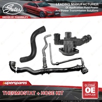 Gates Thermostat + Radiator Hose Kit for Audi A3 Quattro 8PA 2.0L 147KW Auto